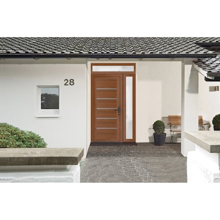 Vdomdoors Front Exterior Prehung Metal-Plastic Door, Manux 8415 Walnut, Side and Top Sidelite Transom, Office MANUX8415EXD-WLN-W32+14xH80+14-LH