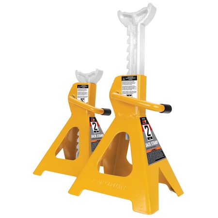 Performance Tool 2 Ton Jack Stands, Heavy Duty Steel, Ratchet Style, 4000 lb Capacity W41021