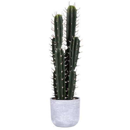 Vickerman 27.5 in. Green Aloe in Concrete Pot FH181101