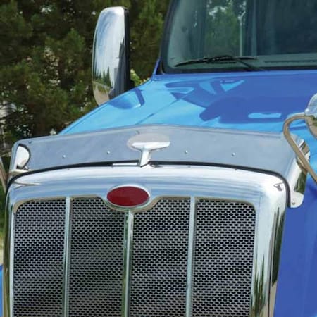 Replacement For Peterbilt 587 Year 2017 Ss Hood Shield Bug Deflector Whood Pull Cutout