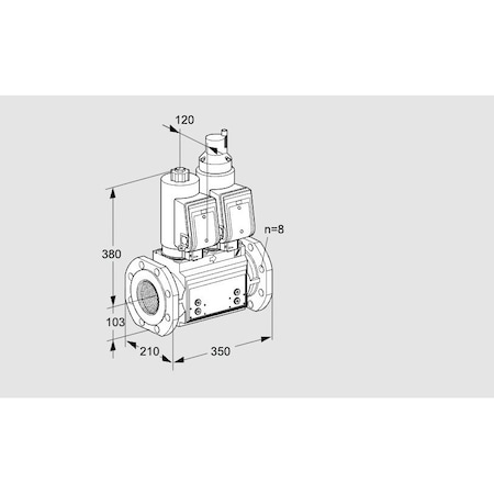 Honeywell Kromschroder Solenoid Valve for Gas/Air, Class A, 500 mbar, EN 161 KS88206703