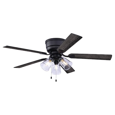 Vaxcel Ceiling Fan, 3 Speeds, 120V, 52 in W F0128