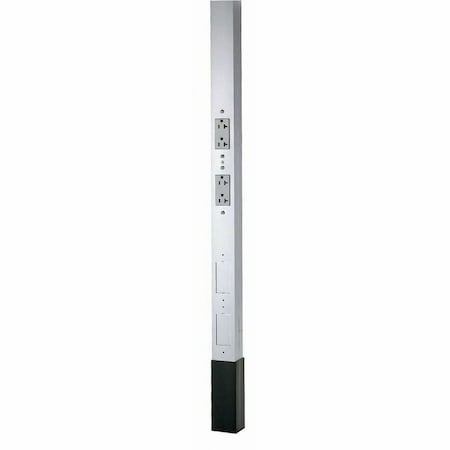 Hubbell Wiring Device-Kellems Alum Service Pole, Gray, 12 ft. 2"L, 2.13"W HBLPP12AAL