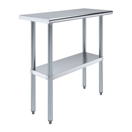 Amgood 16 in. x 36 in. Stainless Steel Table WT-1636-Z
