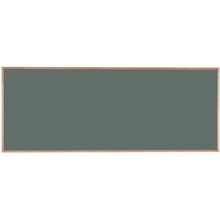 Aarco Porcelain on Steel Chalkboard  Solid Oak Wood Frame 48"x120" Slate OS48120S