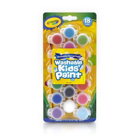 Crayola Kids Washable Paint Set Multicolored 18 pc 54-0125