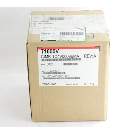 Yaskawa V1000 Rev A AC Drive 380-480Vac 8.8/7.2A CIMR-TC4V0009BMA