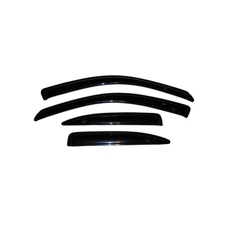 Ventshade Rainguards, Aerodynamic Design, Tape-On, Smoke, Acrylic, Set Of 4 94851