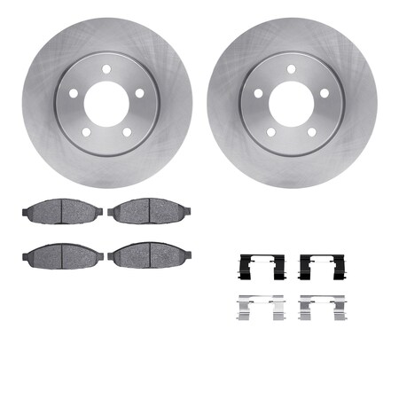 Dynamic Friction Co DFC Brake Rotor with 5000 Brake Pads and Hardware Kit 6512-39188