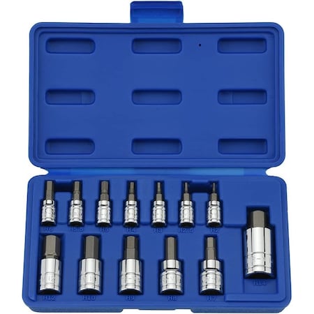 Neiko Hex Bit Socket Set, Metric, S2 and Cr-V Steel 10074A