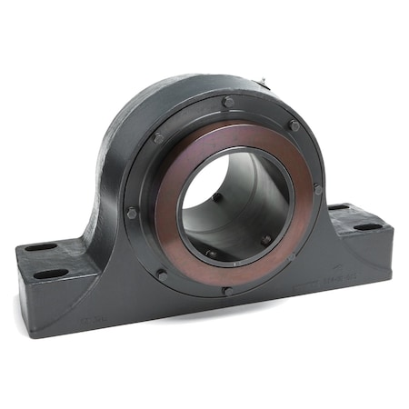 Moline Bearing Pillow Block Bearing, Cast Iron Housing Material, Set Screw, Tapered Roller, 5-7/16 in Dia, Steel Insert Material 19341507