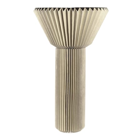 Jonathan Y Archer 37" Modern Minimalist Pleated Shade Floor Lamp, Natural JYL9104B