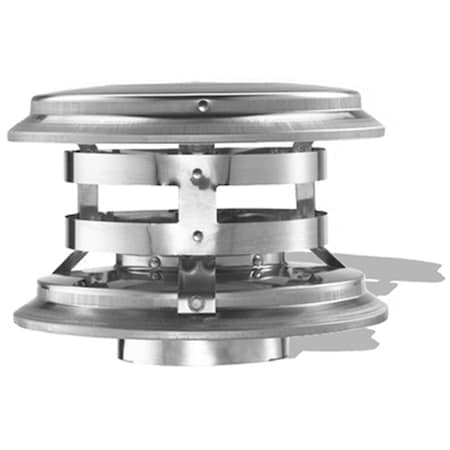 Blueprints 3PVL-VCR 3 in. Pellet Vent Vertical Cap, Round BL2670559