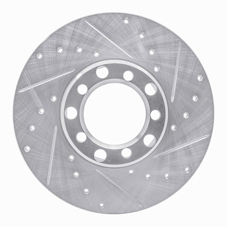 Dynamic Friction Co DFC Brake Rotor - Drilled and Slotted - Silver 631-63006R