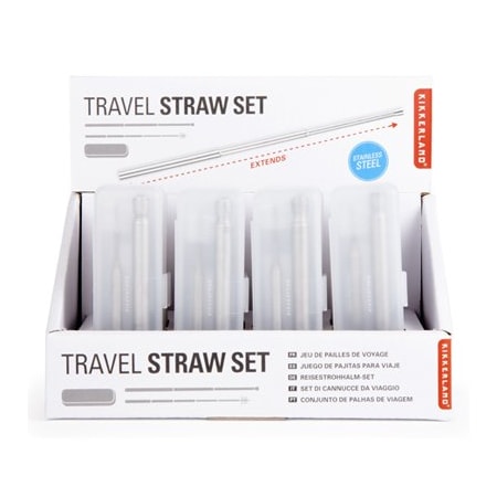 Kikkerland Design Collaps TRVL Straw Set CU269