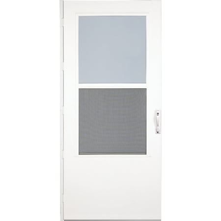 Larson Life-Core DuraTech 32'' Wx80'' Hx1'' Thick Wht Self-Storing Storm Door 37050031