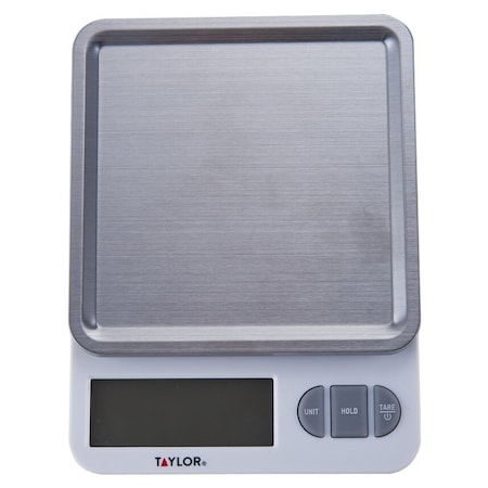 Taylor Digital Kitchen Scale, 11 lb, Backlit Display, Plastic/Stainless Steel Housing Material 5270842