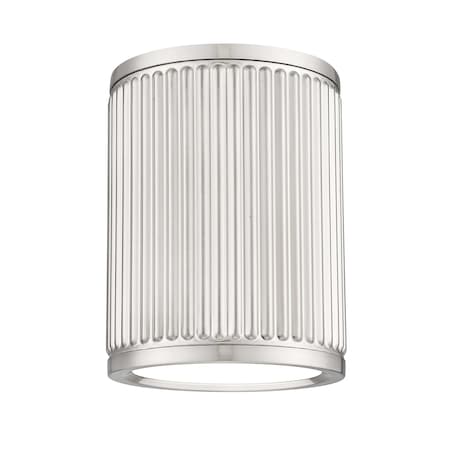 Z-Lite Stari 1 Light Flush Mount, Brushed Nickel, 6.25 In W 1013F6-BN-LED