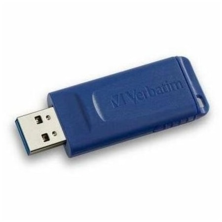 Verbatim USB Flash Drive, 64BG, 2/5"Wx2-1/4"Lx3/4"H, BE 98658