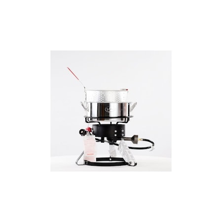 King Kooker Outdoor Cooker 54000 BTU Welded Steel Frame 10 qt Black 1217