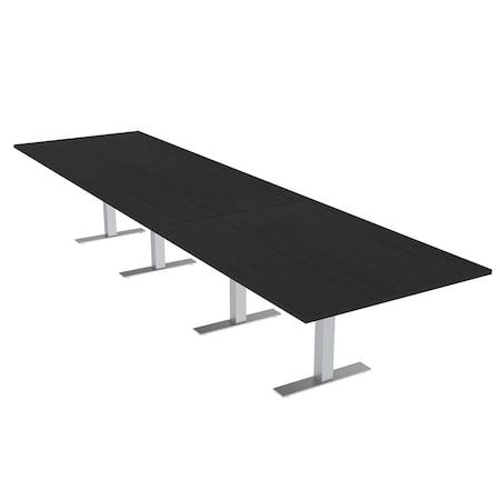 Skutchi Designs 16ft Rectangular Conference Table With Power | Harmony Series | 16 Person Meeting Room Table HAR-REC-48x192-T-U999ST19-NA