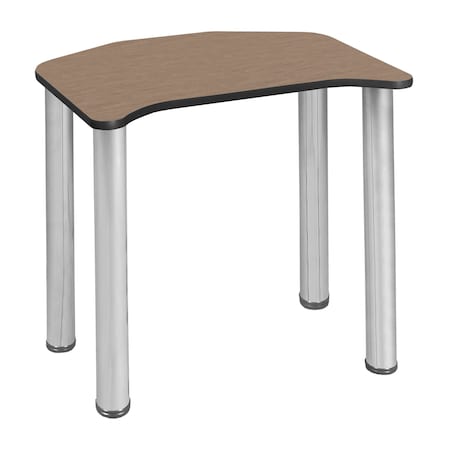 Regency Ferris Student Activity Desk, 26 in W X Wood, Metal, Chrome / Noble Oak FSD2624NOBPCM