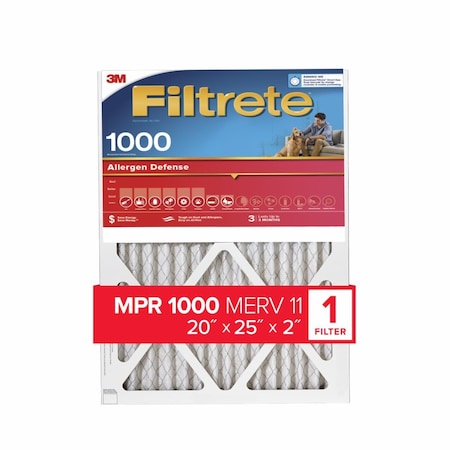 3M 20x25x2 1000MPR Filtrete Pleated Air Filter NADP03-2IN-4