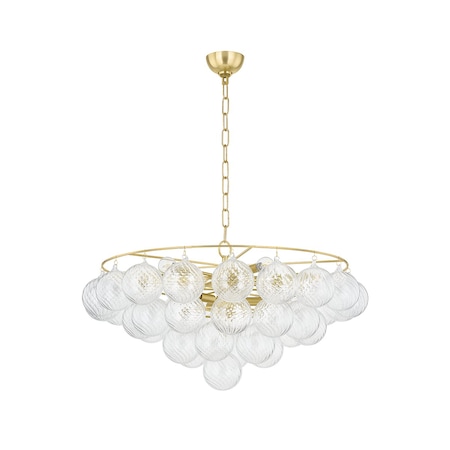 Mitzi Megan Molten X Mimi 9 Light Chandelier 31.5 In. Aged Brass H711809A-AGB