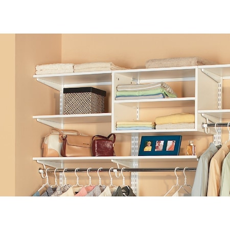 Organized Living FreedomRail 6 Ft. W. x 14'' D Melamine Closet Shelf White 7313147211