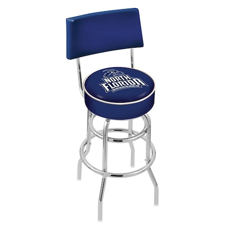 Holland Bar Stool Co 30" Chrome 2-Ring North Florida Swivel Bar Stool, Back L7C430NorFla
