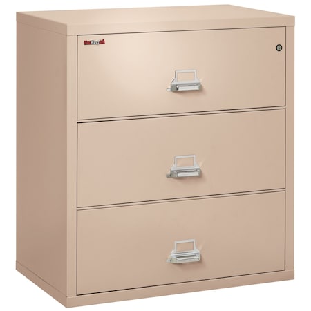 Fireking 3 Drawer, 1 Hr Fire & Impact Rated, 38" Wide Lateral Champagne 3-3822-CCH