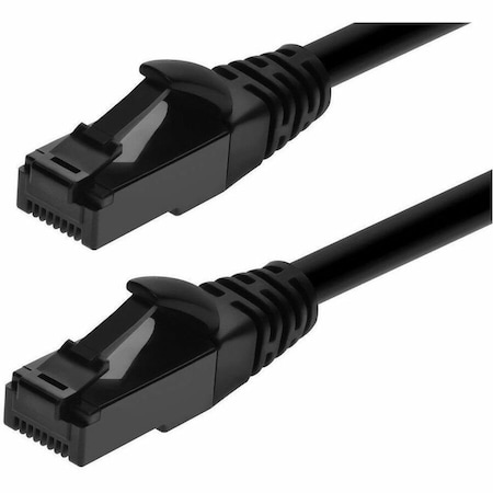 Monoprice Cat6A 3ft Black Flexible TPE Patch Cable, UTP, 24AWG, 500MHz, Pure Bare Copper, Snagless 44661