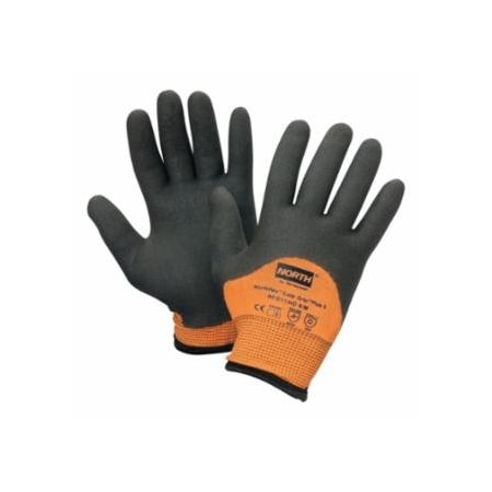 North NorthFlex Cold Grip Plus 5, Coated Gloves, Large, Black/Orange, 12PK 068-NFD11HD/9L