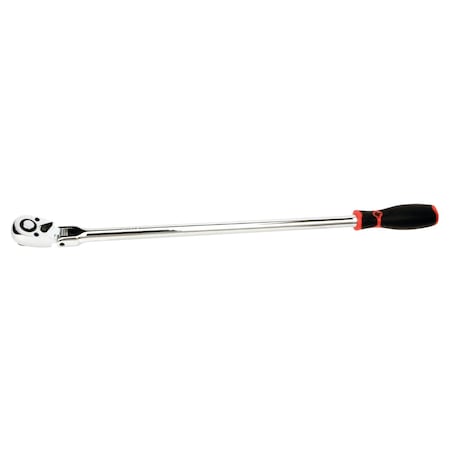Performance Tool 1/2 in. Dr. Flex Head Long Ratchet, 24 in. 108 Tooth Ratchet W32181