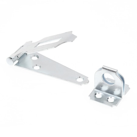 Prime-Line Door and Gate, Safety Hasp Hinge Latch with Fixed Staple 3 inch with Screws, Zinc Plated U 117090