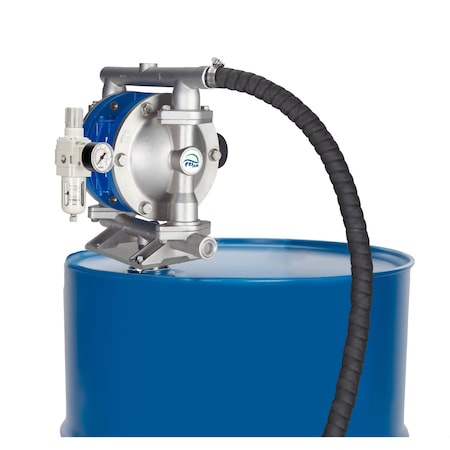 Finish Thompson Diaphragm Pump with Drum Kit, 316SS, PTF FT05S-AA-2TST-N4-K3-A KIT