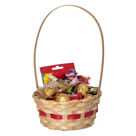 Wickerwise Multipurpose Hand-Woven Basket with Handle - Ideal as Gift Basket, Food Storage, Flower and QI004724