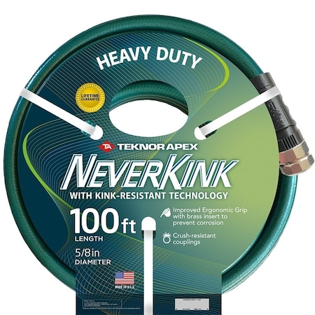 Neverkink 8617100 HeavyDuty Garden Hose, 58 in, 100 ft L 8617-100/8615