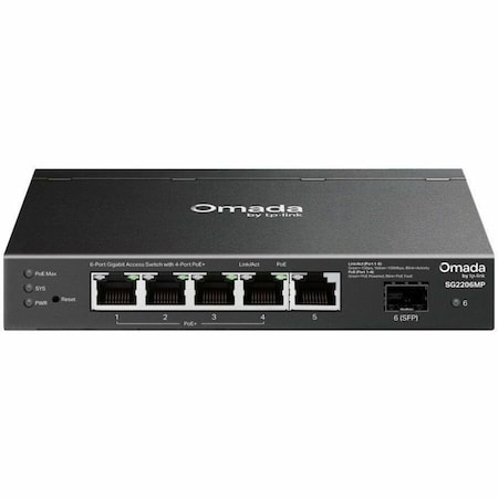 Tp-Link OMADA 6-PORT GIGABIT ACCESS SWITCH POE+ SG2206MP