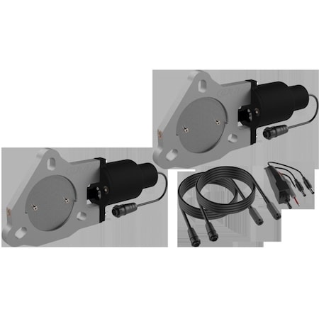 Grandes Travesuras 3 in. Bolt-On QTEC Dual Electric Cutout Valves - Pair GR3893934