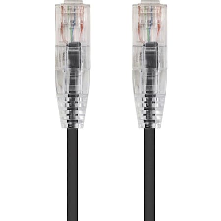 Monoprice SLIMRUN CAT6 UTP CABLE-1FT BLACK 13513
