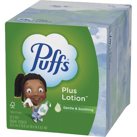 Puffs Plus Lotion Facial Tissus 1 Mega Cube, 72-Count 3700094860