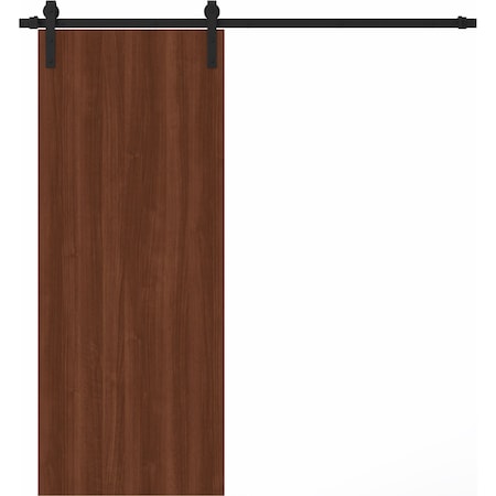 Sartodoors Modern Barn Door 36 x 96 inches, BASIC 3001 Walnut Franko, 6.6FT Rail Track Heavy Hardware Set, S BASIC3001BD-B-GOFR-3696