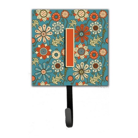 Carolines Treasures Letter I Flowers Retro Blue Leash and Key Holder CJ2012-ISH4