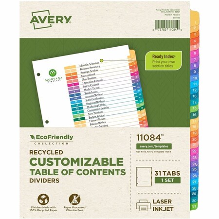 Avery Dennison INDEX, RI, 1-31, TOC, RCY, AST 11084