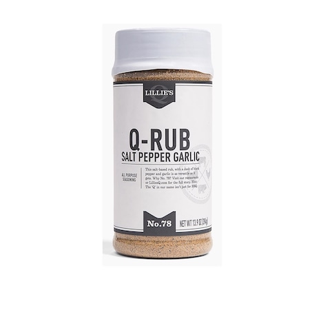 Lillies Q Q-Rub Salt Pepper Garlic All-Purpose Rub 7.7 oz FGLIL284
