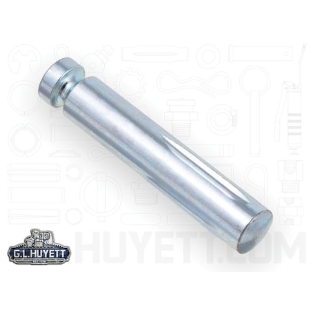 Huyett Type G Grooved Pin, Zinc Plated Low Carbon Steel, 0.312 in Dia x 0.310 in Small End Dia x 2.500 in L GP-0312-2500-G