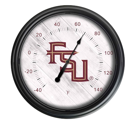 Holland Bar Stool Co Florida State (Script) Indoor/Outdoor LED Thermometer ODThrm14BK-08FSU-FS