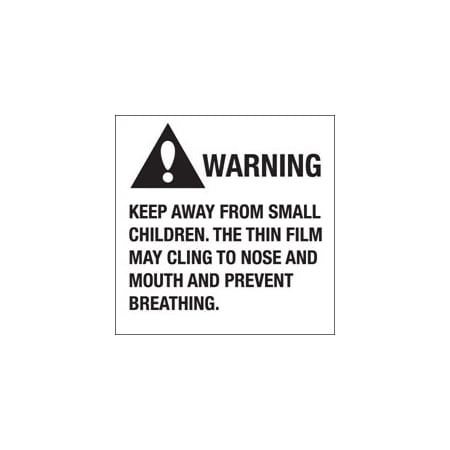 Bubblefast 2 x 2'' - ''Warning Keep Away From Small Children'' BFDL1301