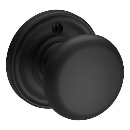 Baldwin Half Dummy Round Knob and Traditional Round Rose Satin Black Finish HDROUTRR190